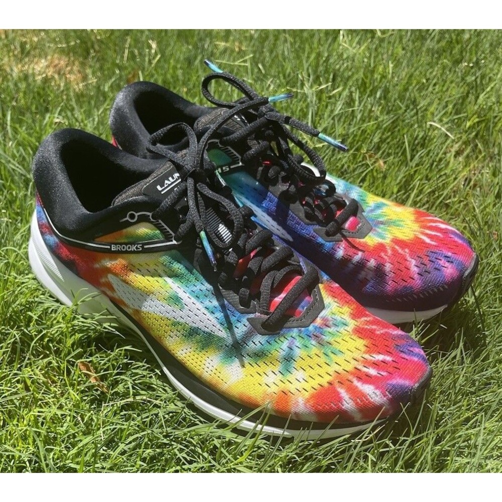 Brooks Launch 5  Tie-Dye Rock & Roll Marathon Running Shoes~Womens 9.5 Rainbow - Picture 3 of 8
